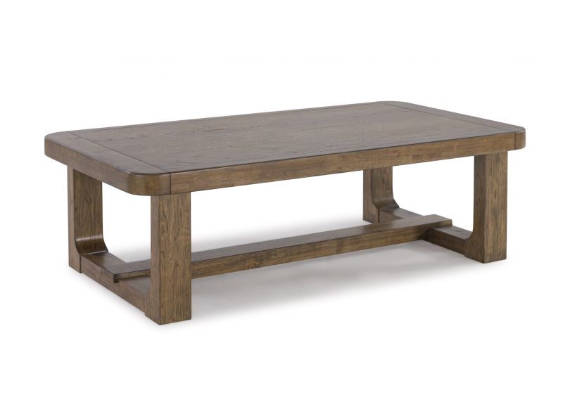 Solid Wood Coffee Table With Rounded Corners - Kariah